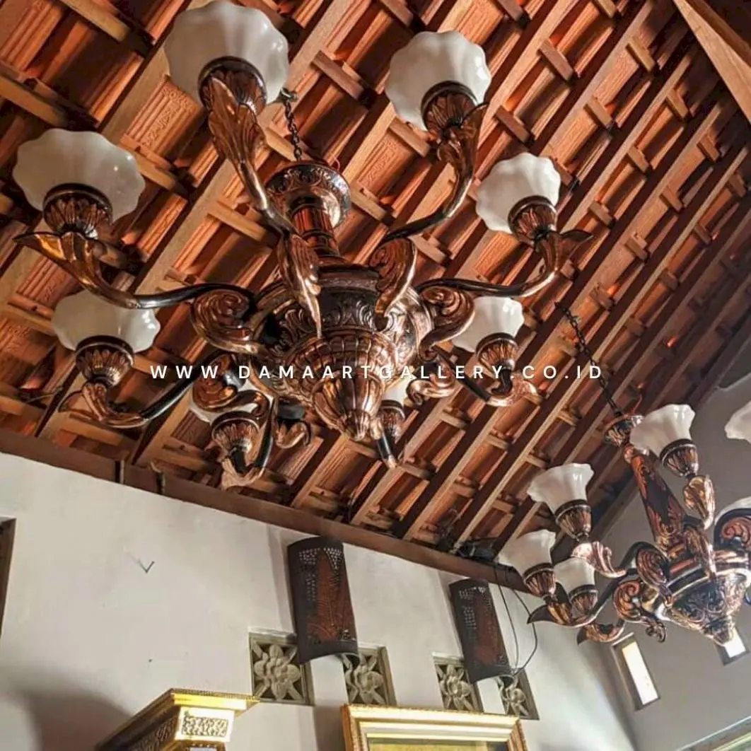 Lampu Gantung Joglo Tembaga